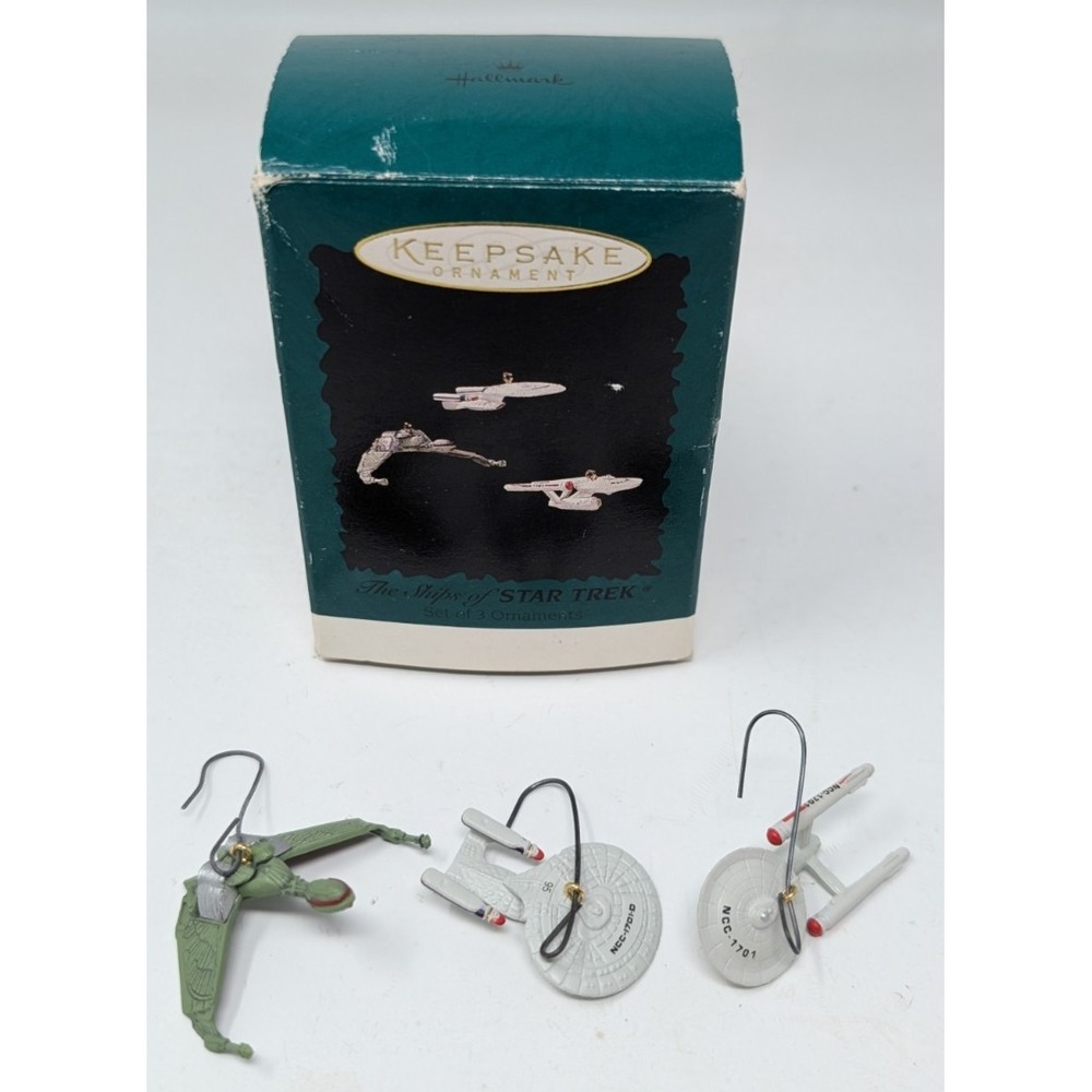 1995 Hallmark Keepsake The Ships of Star Trek Set of‎ 3 Miniature Ornaments